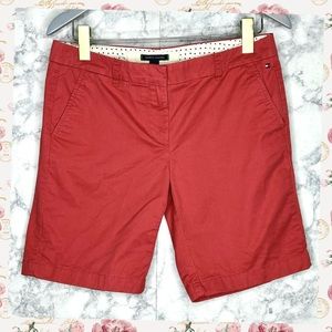 Tommy Hilfiger Women’s Flat Front Salmon Bermuda Shorts Size 8